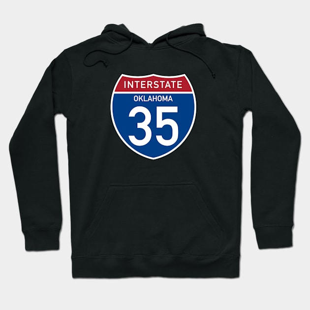 Interstate 35 - Oklahoma Hoodie by Explore The Adventure